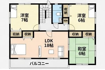 横浜市港北区の新築一戸建ての間取り図